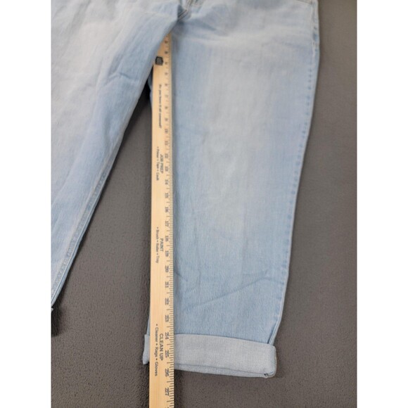 Old Navy Jeans Womens 20 Short Light Wash Mid-Rise Wow Boyfriend Stretch Cuffed - Picture 2 of 13